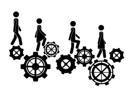 teamwork design over white   background vector illustration のイラスト素材