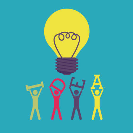 teamwork design over blue   background vector illustration のイラスト素材