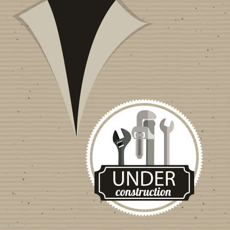 under construction over   background vector illustration   のイラスト素材