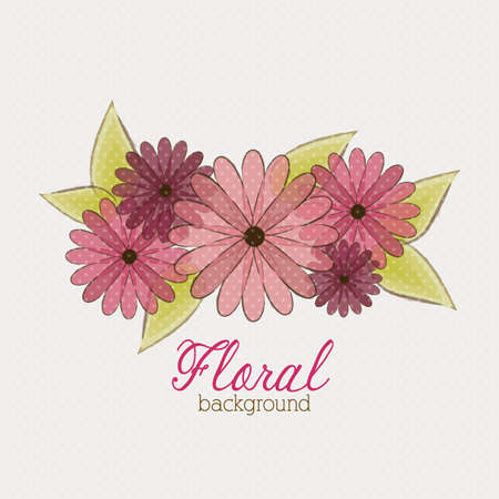 floral  design over  white background vector illustration  のイラスト素材