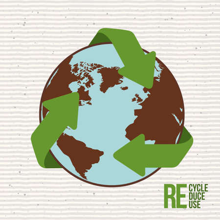 eco design over dotted background vector illustration のイラスト素材