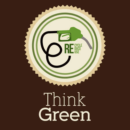 Ecology design over brown background, vector illustrationのイラスト素材
