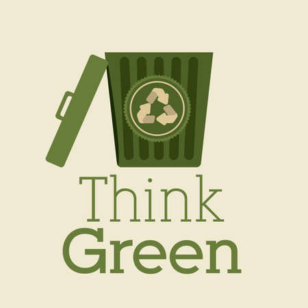 Recycle design over beige background, vector illustrationのイラスト素材