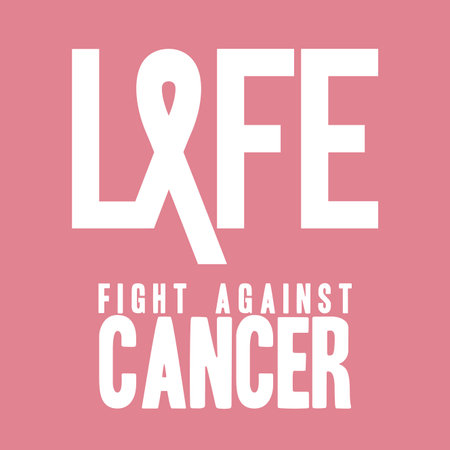 breast cancer over  pink background vector illustrationのイラスト素材