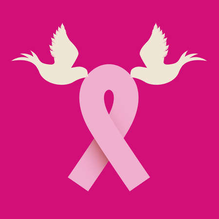 breast cancer over  pink  background vector illustrationのイラスト素材