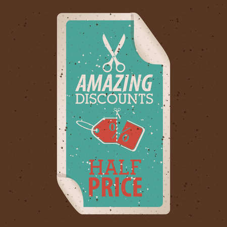 shopping design over  brown background vector illustration のイラスト素材