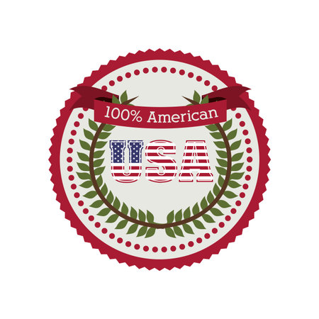usa design over white  background vector illustrationのイラスト素材