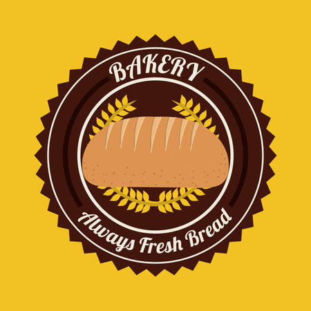bakery design over yellow   background vector illustration  のイラスト素材