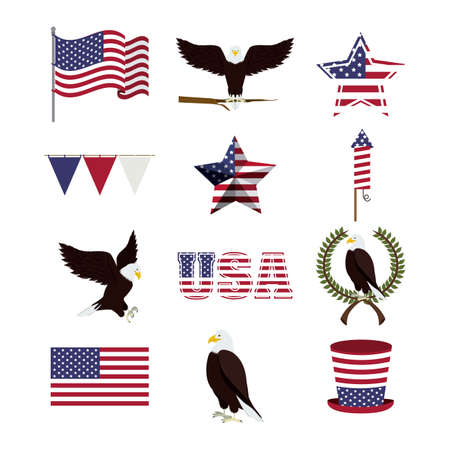usa design over white background vector illustration のイラスト素材