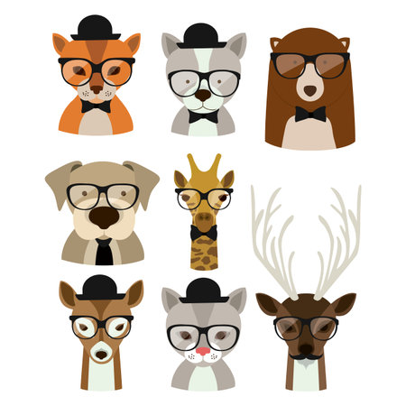 Animal hipster design のイラスト素材