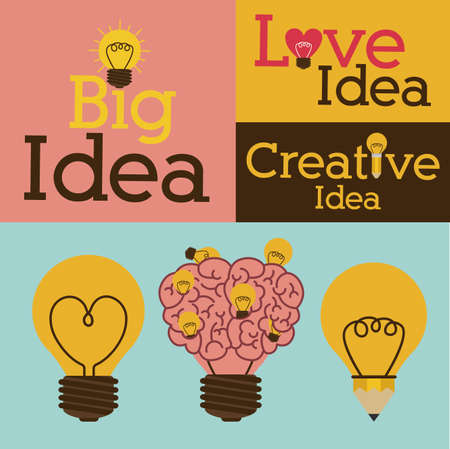 bulb design over colorful background, vector illustrationのイラスト素材