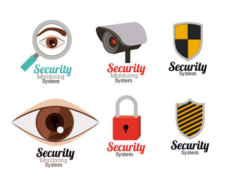 Security design over white background, vector illustrationのイラスト素材
