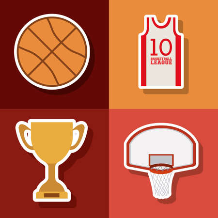 Basketball design over colorful background,vector illustrationのイラスト素材