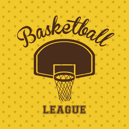 Basketball design over yellow background,vector illustrationのイラスト素材