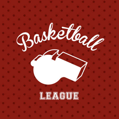 Basketball design over red background,vector illustrationのイラスト素材