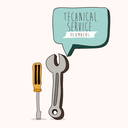 Illustration for Technical service design  - Royalty Free Image