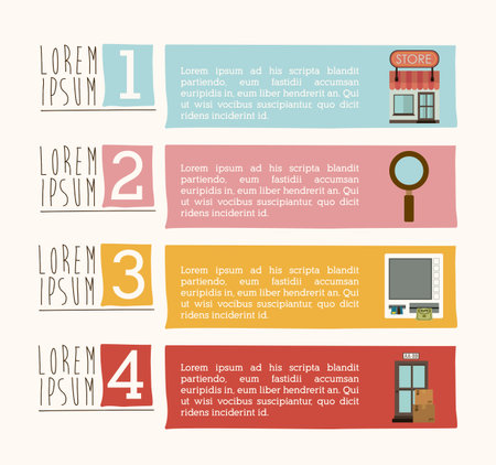 Shopping design over white background, vector illustrationのイラスト素材