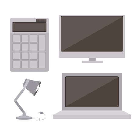 Work icons over white background, vector illustrationのイラスト素材