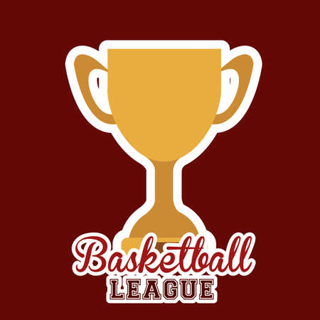 Basketball design over red background, vector illustrationのイラスト素材