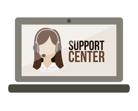 Support Center design over white background, vector illustrationのイラスト素材