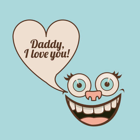 Fathers day design over blue background, vector illustrationのイラスト素材