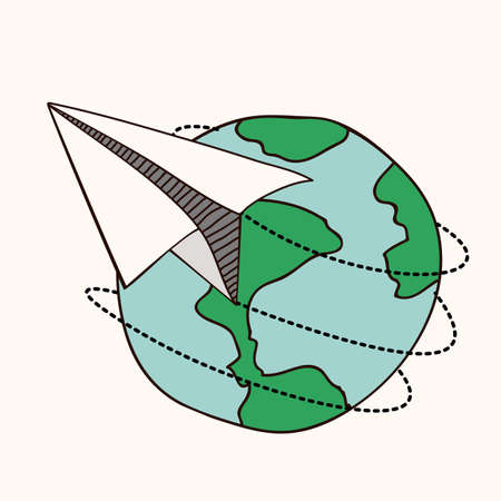 Paper plane design  のイラスト素材