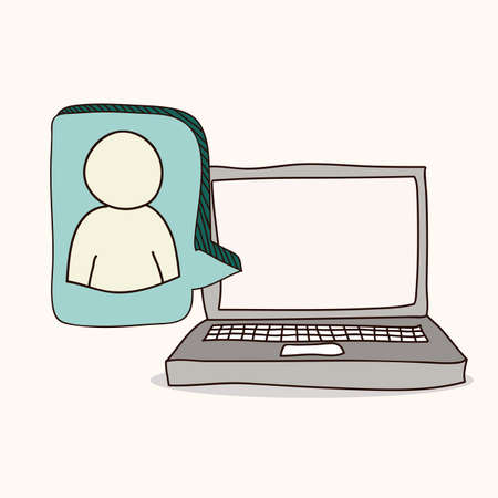 Social network design over white background, vector illustrationのイラスト素材