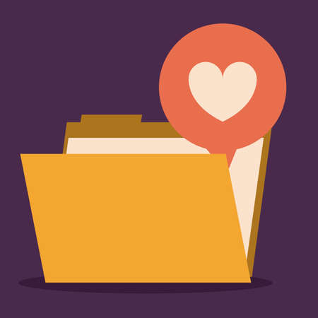 File design over purple background, vector illustrationのイラスト素材