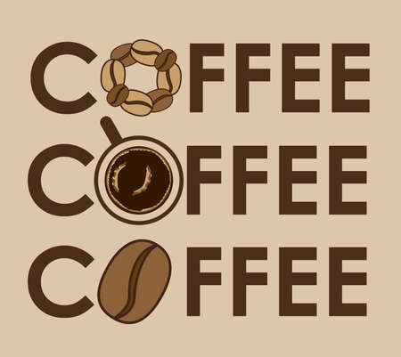 Coffee design over brown background, vector illustrationのイラスト素材