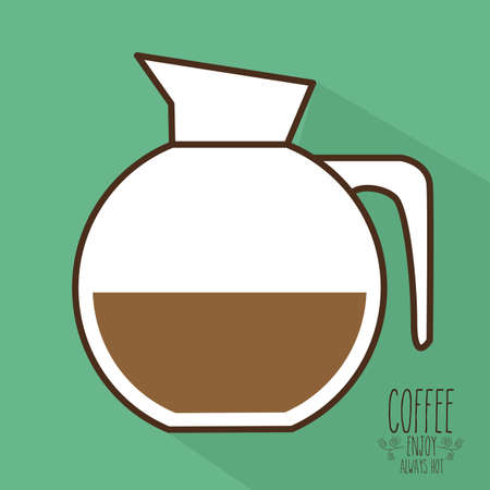 Coffee design over  green background, vector illustrationのイラスト素材