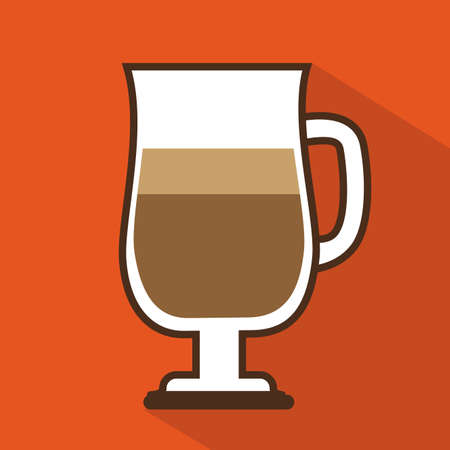 Coffee design over red background, vector illustrationのイラスト素材