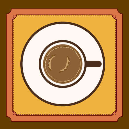 Coffee design over brown background, vector illustrationのイラスト素材