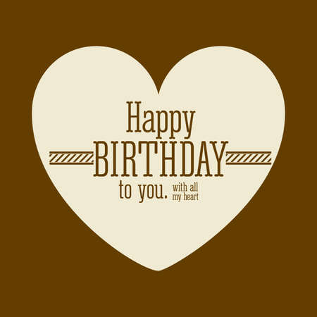 Birthday design over brown background, vector illustrationのイラスト素材