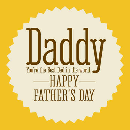Fathers  day design over yellow background, vector illustrationのイラスト素材