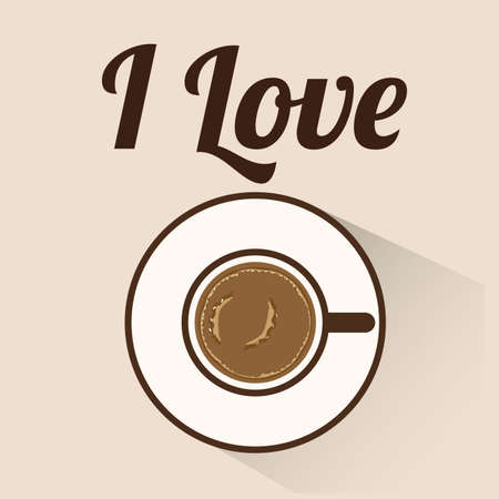 Coffee design over brown background, vector illustrationのイラスト素材