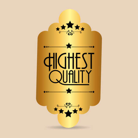 High quality label design over beige background, vector illustrationのイラスト素材