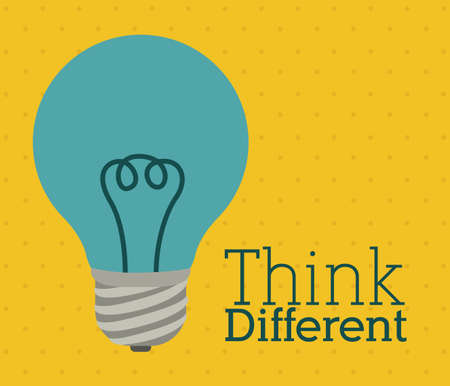 Bulb design over yellow background, vector illustrationのイラスト素材