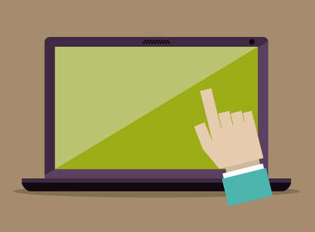 Technology design over brown background, vector illustrationのイラスト素材