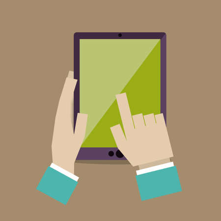 Technology design over brown background, vector illustrationのイラスト素材