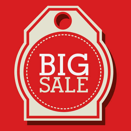 Shopping design over red background, vector illustrationのイラスト素材