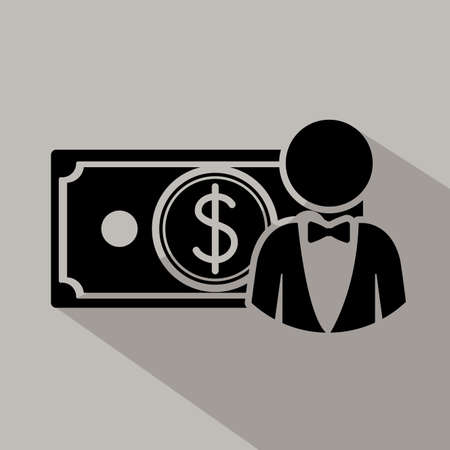 Money design over gray background, vector illustrationのイラスト素材