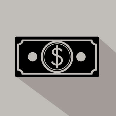 Money design over gray background, vector illustrationのイラスト素材