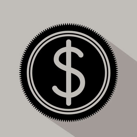 Money design over gray background, vector illustrationのイラスト素材