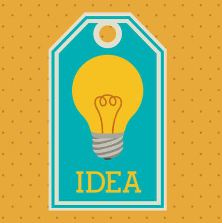 Bulb design over yellow background, vector illustrationのイラスト素材