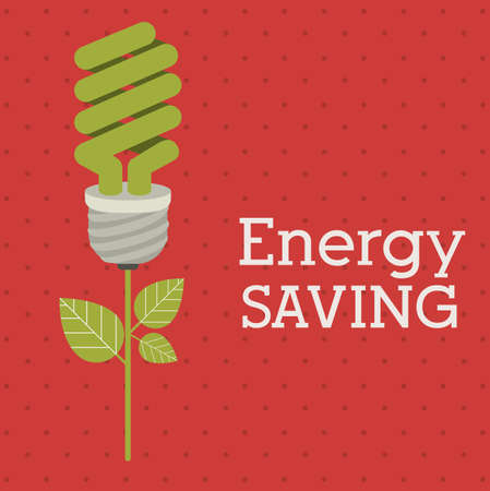 Energy design over red background, vector illustrationのイラスト素材