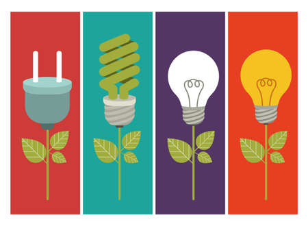 Energy design over colorful background, vector illustrationのイラスト素材