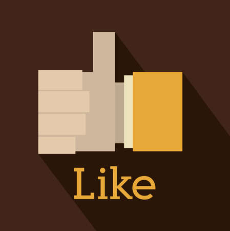 Hand design over brown background, vector illustrationのイラスト素材