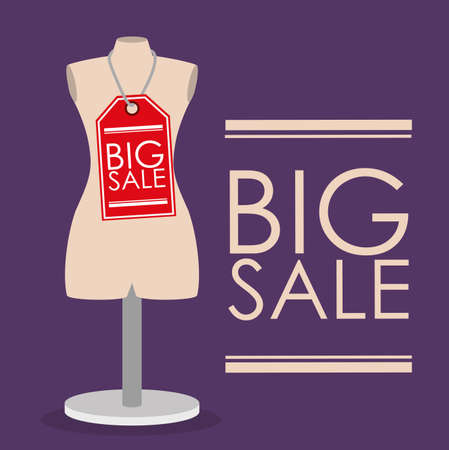 Shopping design over purple background, vector illustrationのイラスト素材