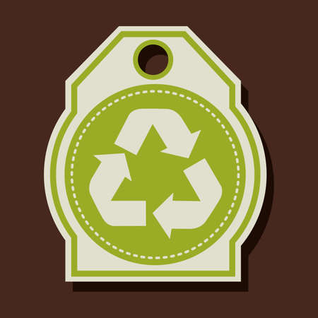 Recycle design over brown background, vector illustrationのイラスト素材