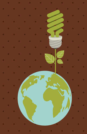 Energy design over brown background, vector illustrationのイラスト素材